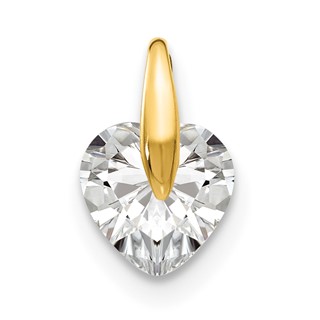 14k Madi K 6mm CZ Heart Childrens Pendant