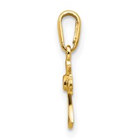 14K Yellow Gold Madi K CZ Cross Pendant view 2