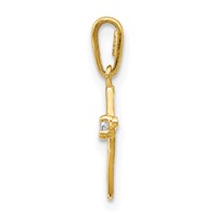 14K Yellow Gold Madi K CZ Cross Pendant view 2