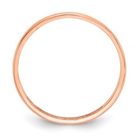 14K Rose Gold Madi K Polished 1mm Half Round Band Ring view 2