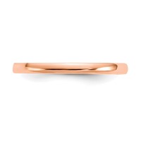 14K Rose Gold Madi K Polished 1mm Half Round Band Ring view 3