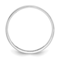 14K White Gold Madi K Polished 1mm Half Round Band Ring view 2