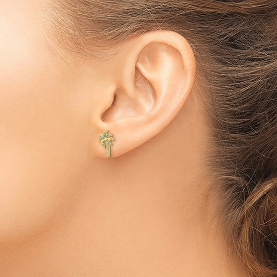 Gold Children's CZ Earrings