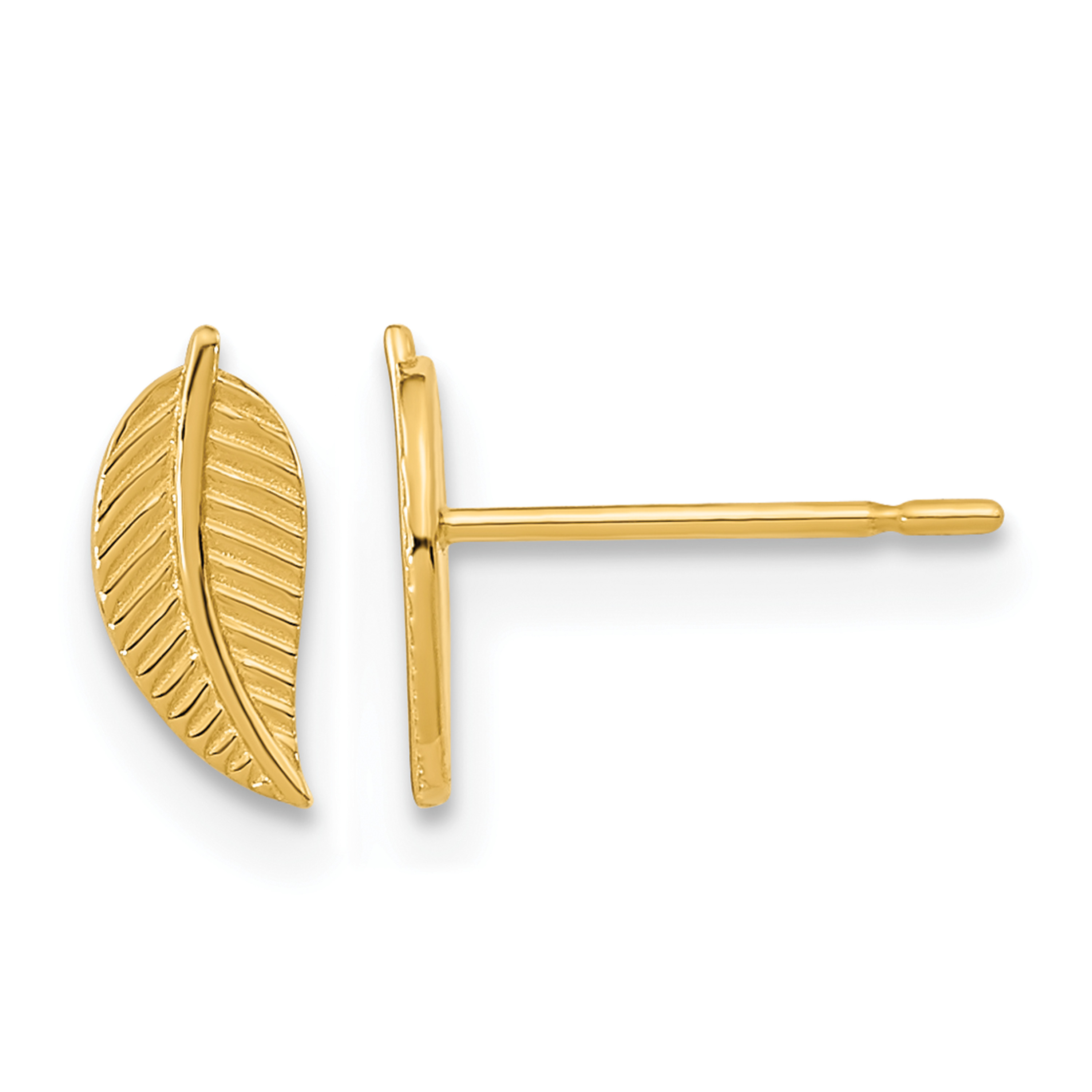 14k Madi K Kids Leaf Post Earrings (GK940)