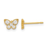 14K Madi K Kids CZ Butterfly Post Earrings view 1