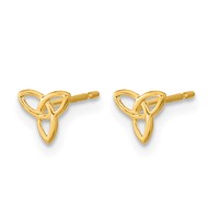 14K Yellow Gold Madi K Kids Celtic Knot Post Earrings view 2