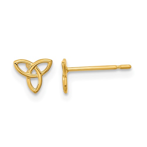 14K Yellow Gold Madi K Kids Celtic Knot Post Earrings