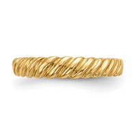 14K Madi K Kids Polished Twist Size 4.5 Ring view 4