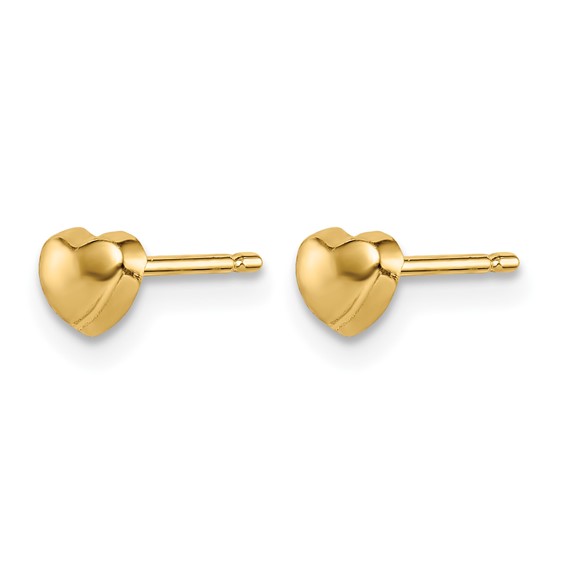 14k Madi K 4mm Heart Childrens Post Earrings