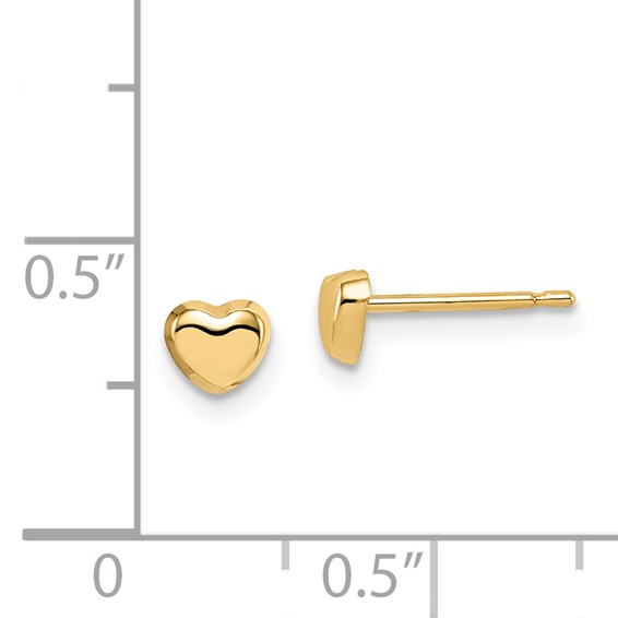 14k Madi K 4mm Heart Childrens Post Earrings