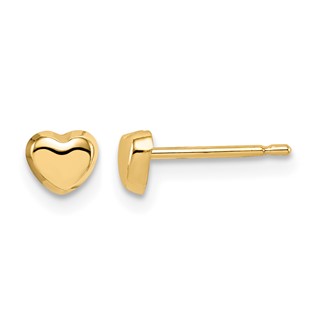 14k Madi K 4mm Heart Childrens Post Earrings