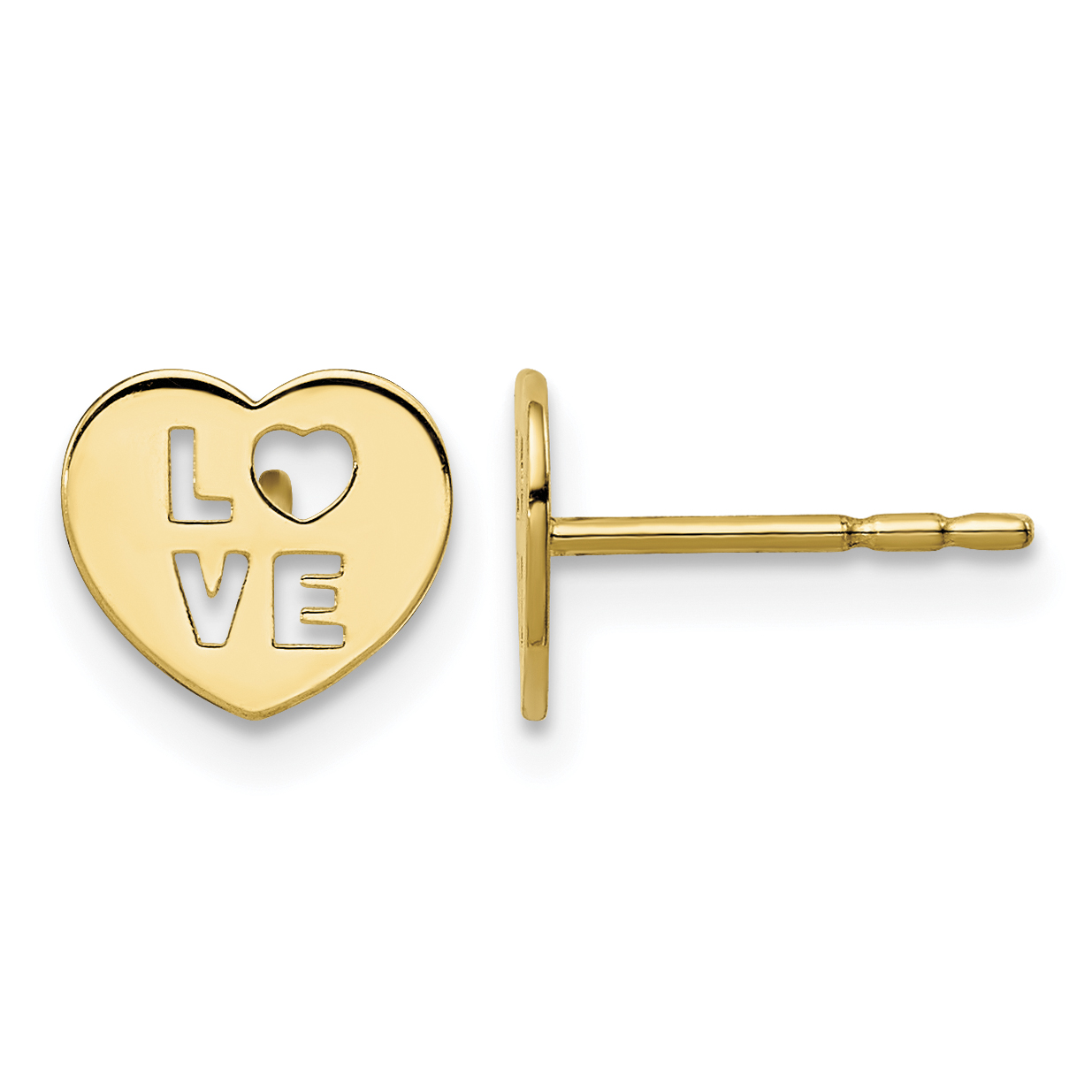 14k Madi K Love Heart Post Earrings (GK994)