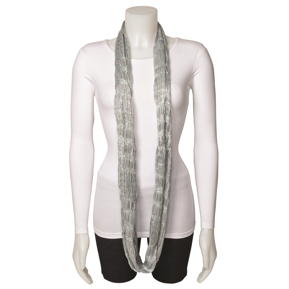Blue, Grey & Silver Scarf