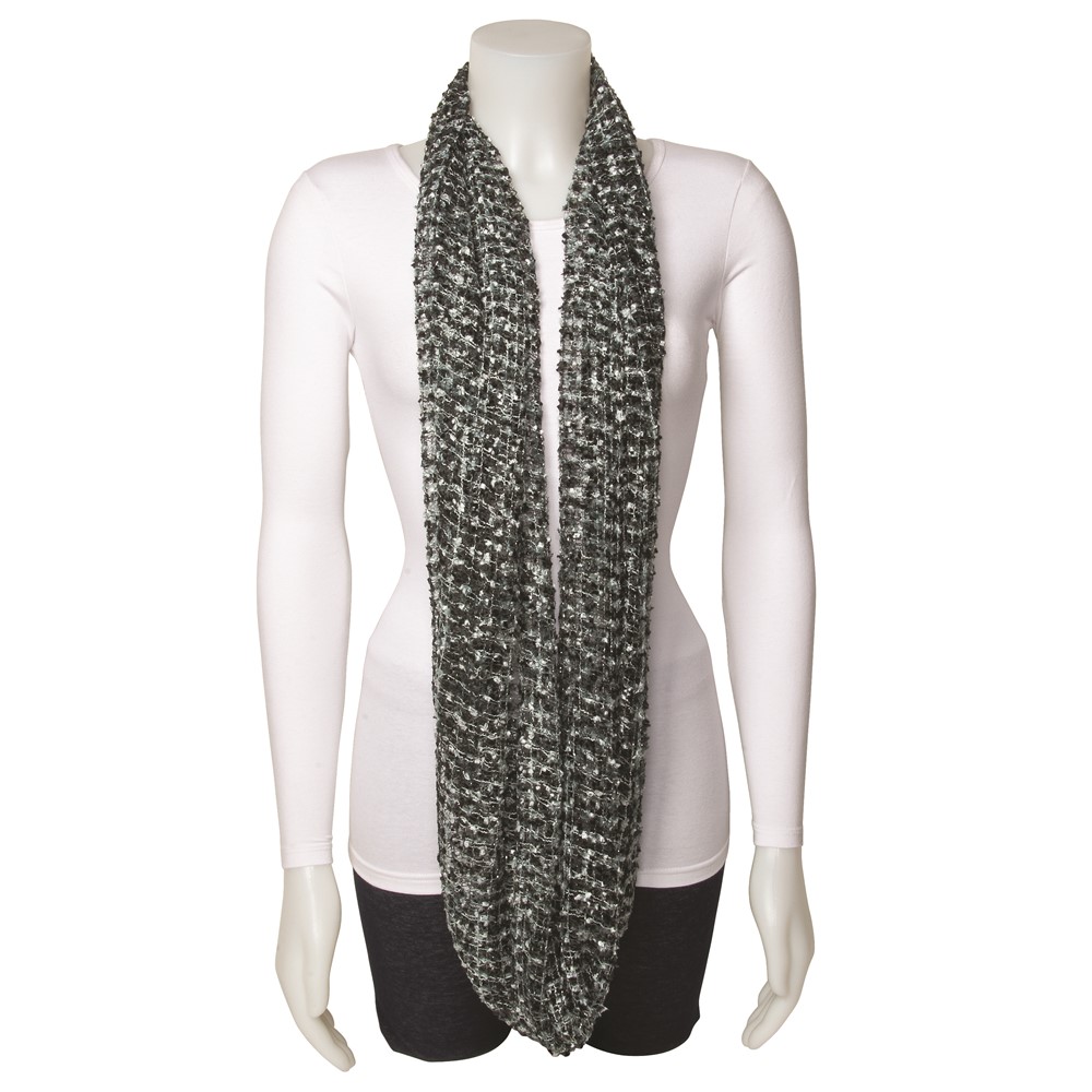 Blue & Grey Circular Loop Scarf