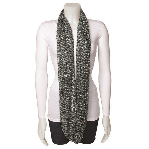 Blue & Grey Circular Loop Scarf