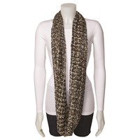 Multicolor Brown Circular Loop Scarf view 1