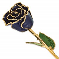 Lacquer Dipped 24K Gold Trimmed Twilight Pearl Real Rose view 1