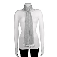 Black White Fashion Scarf view 2
