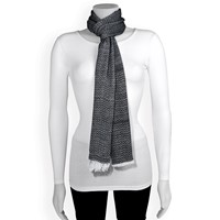 Black White Fashion Scarf view 1