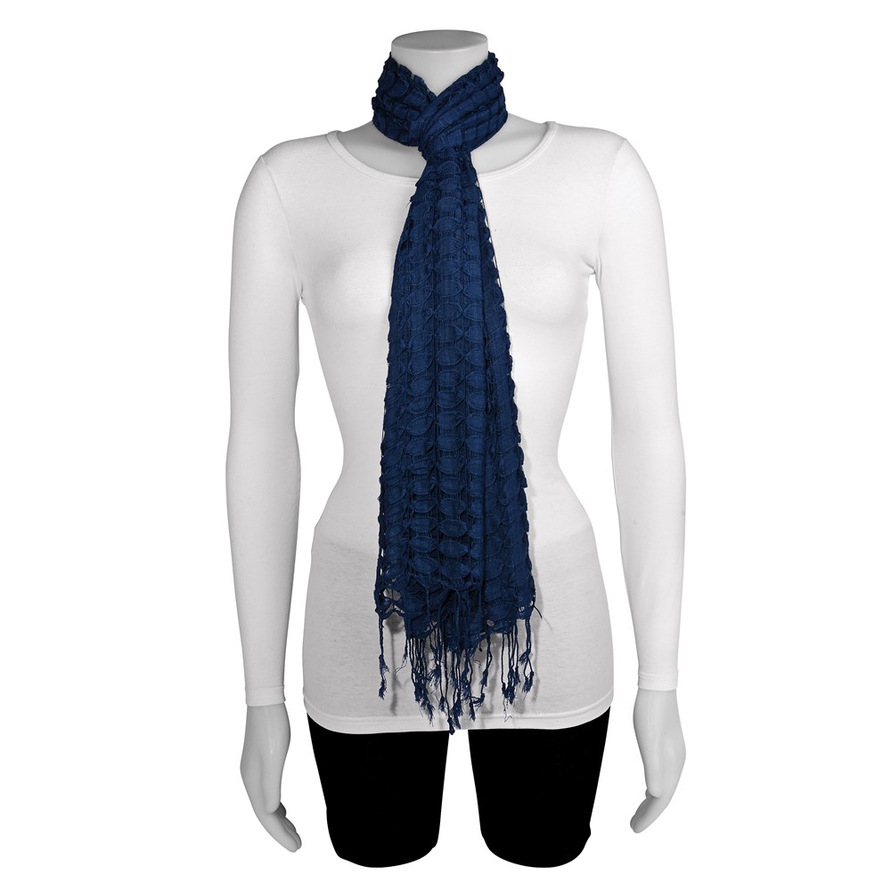 Navy Blue Fashion Scarf