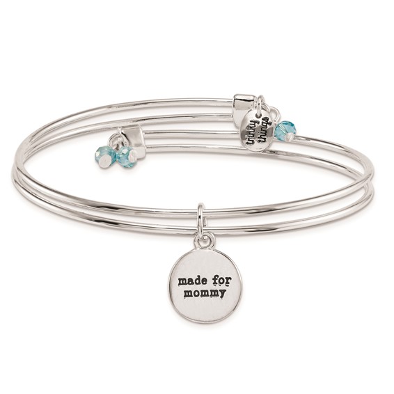 Silver-tone Trinky Things It's a Boy Star Bracelet/Card