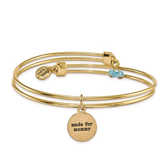 Gold-tone Trinky Things It's a Boy Blue Bracelet/Card