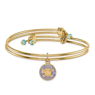 Gold-tone Trinky Things It's a Boy Blue Bracelet/Card