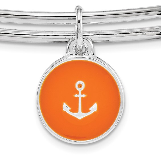 Silver-tone Trinky Things Thank You Bangle Bracelet/Card