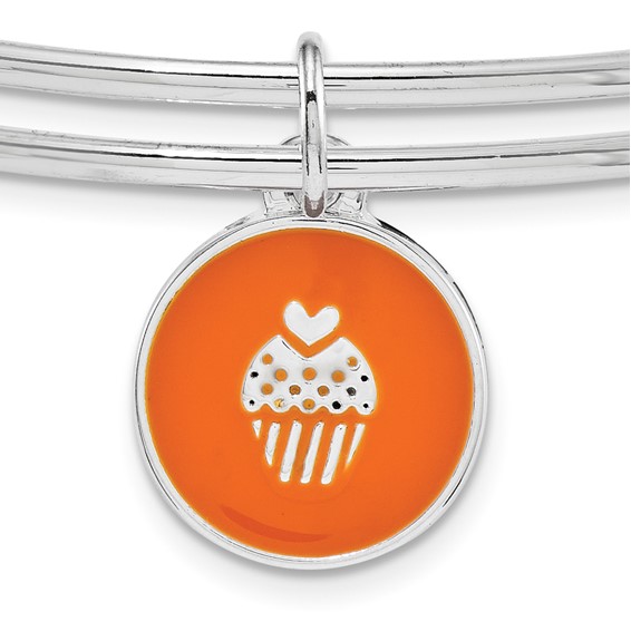 Silver-tone Trinky Things Thank You Bangle Bracelet/Card