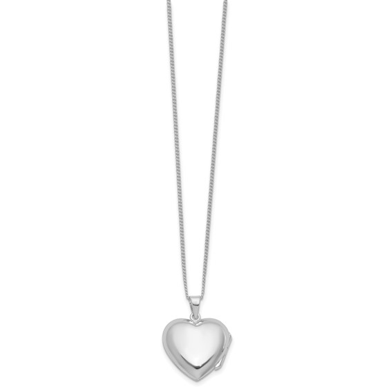 Silver-plated Metal Cardinals Song FOREVER IN MY HEART Locket 18 inch Necklace with Poem