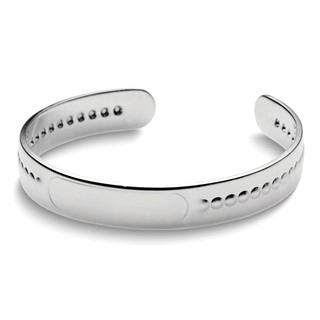 Empire Sterling Silver Engraveable Beaded Baby Cuff Bangle with Gift Box