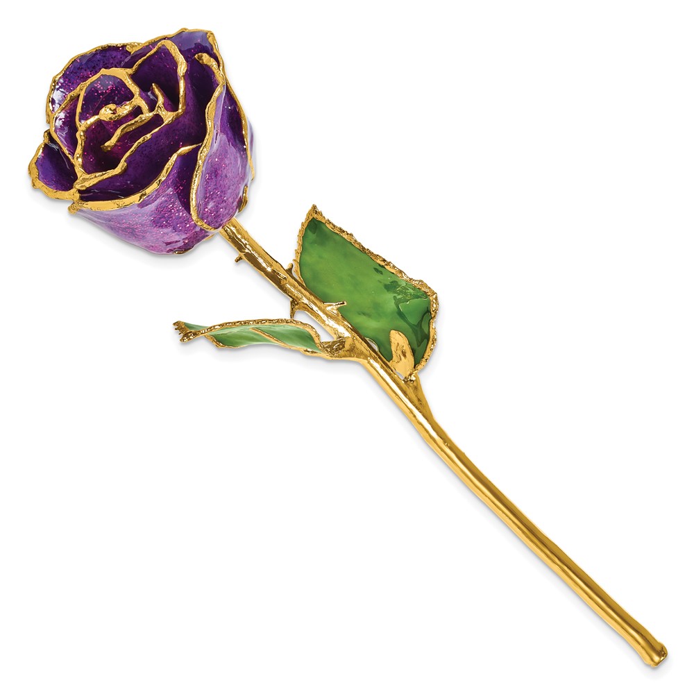 Lacquer Dipped 24k Gold Trim Peridot & Navy Real Rose Lacquer Dipped 24k Gold Trim Peridot & Navy Real Rose