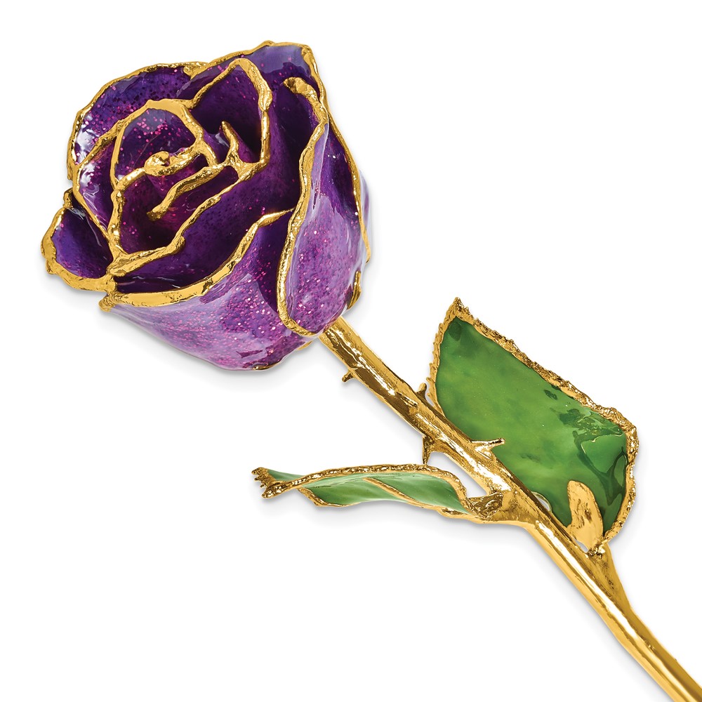 Lacquer Dipped Copper Trim Purple Rose Lacquer Dipped Copper Trim Purple Rose