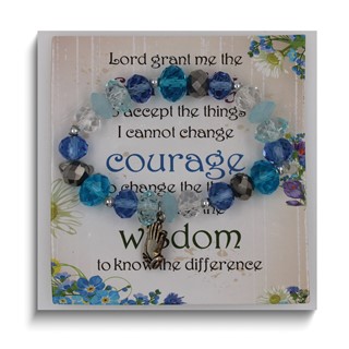 Serenity Prayer Acrylic Bead Stretch Bracelet