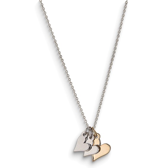 Stainless Steel Gold-tone Mother of Two 20 inch Necklace