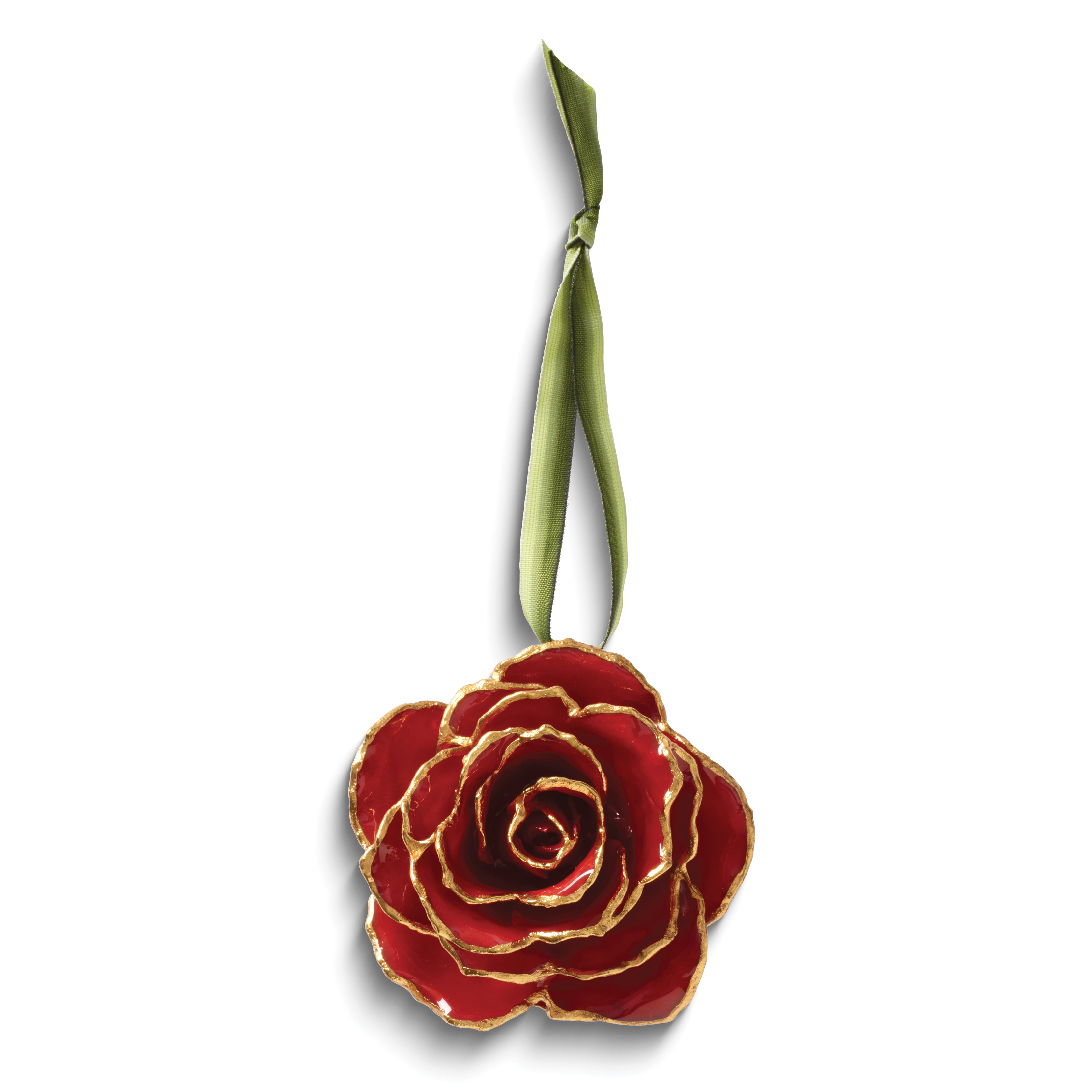 Lacquer Dipped 24k Gold Trim Decorative Ranking integrated 1st place GM3913 Indefinitely Red Rose