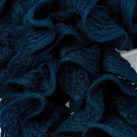 Dark Blue Knitted Frill Fashion Scarf view 2
