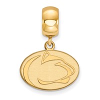 Sterling Silver Gold-plated LogoArt Penn State University Lion Small Dangle Bead view 3