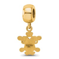 Sterling Silver Gold-plated LogoArt College of William and Mary Small Dangle Bead Charm view 5