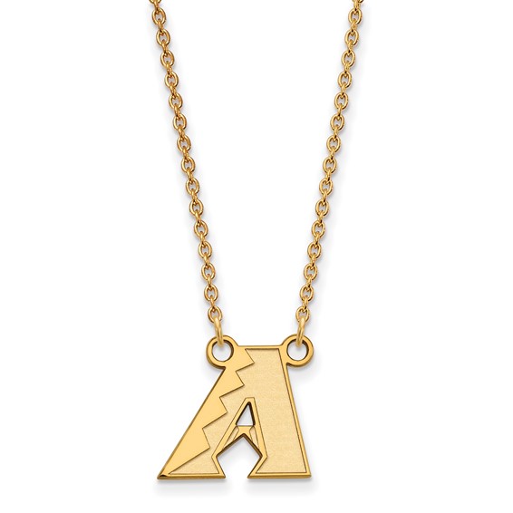 14k Gold Major League Baseball LogoArt Arizona Diamondbacks Small Pendant Necklace