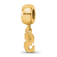 Sterling Silver Gold Plated Major League Baseball LogoArt Seattle Mariners Dangle Bead view 5