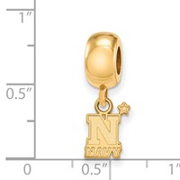 Sterling Silver Gold-plated LogoArt US Naval Academy Extra Small Dangle Bead Charm view 2