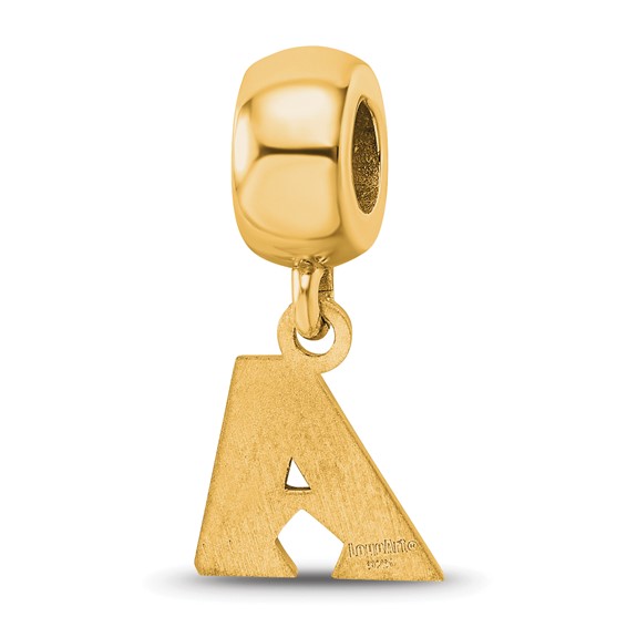 Sterling Silver Gold Plated Major League Baseball LogoArt Arizona Diamondbacks Dangle Bead