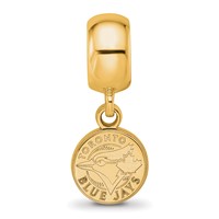 Sterling Silver Gold Plated Major League Baseball LogoArt Toronto Blue Jays Dangle Bead view 4