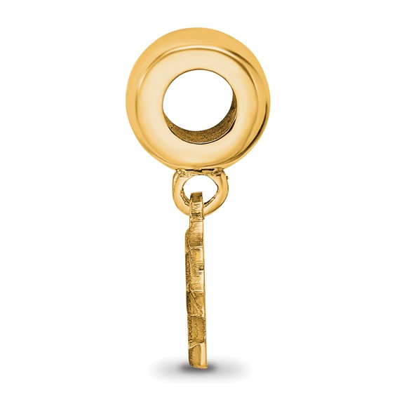 Sterling Silver Gold Plated Major League Baseball LogoArt Pittsburgh Pirates Dangle Bead