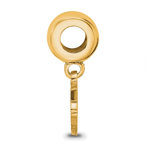 Sterling Silver Gold Plated Major League Baseball LogoArt Minnesota Twins T-C Dangle Bead