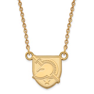 10k Gold LogoArt U.S. Military Academy Letter A Small Pendant 18 inch Necklace