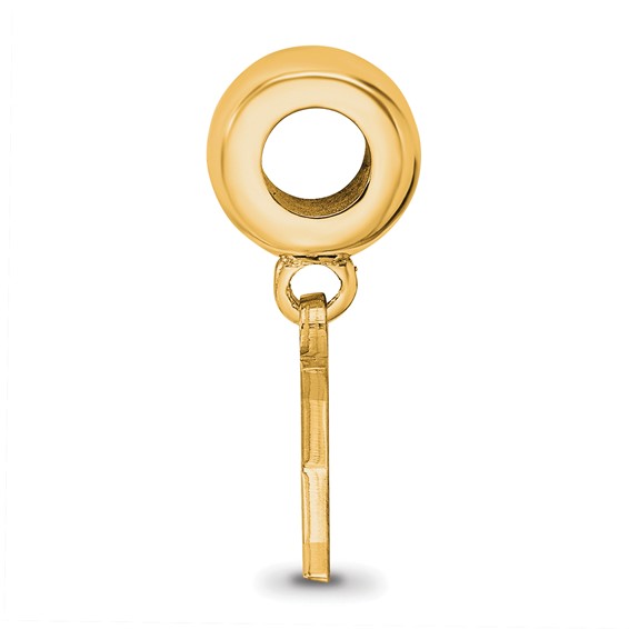 Sterling Silver Gold-plated LogoArt Xavier University Letter X Extra Small Dangle Bead Charm