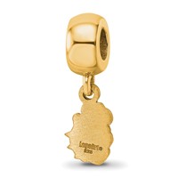 Sterling Silver Gold-plated LogoArt James Madison University Duke Dog Extra Small Dangle Bead Charm view 5