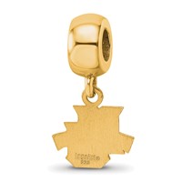 Sterling Silver Gold-plated LogoArt Marquette University Extra Small Dangle Bead Charm view 5